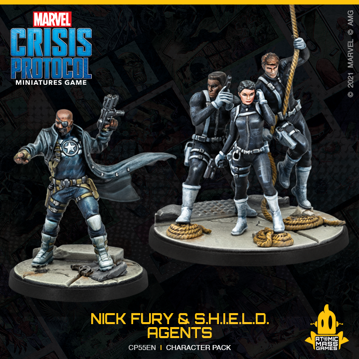 Marvel Crisis Protocol : Nick Fury JR and Shield Agents Character Pack